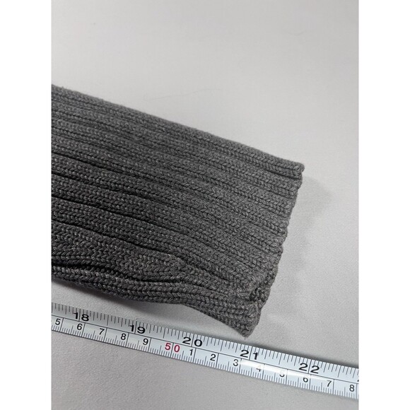 VTG Abercrombie & Fitch Muscle XL Ribbed Turtleneck Sweater Gray A&F Y2K Cotton - Picture 12 of 12